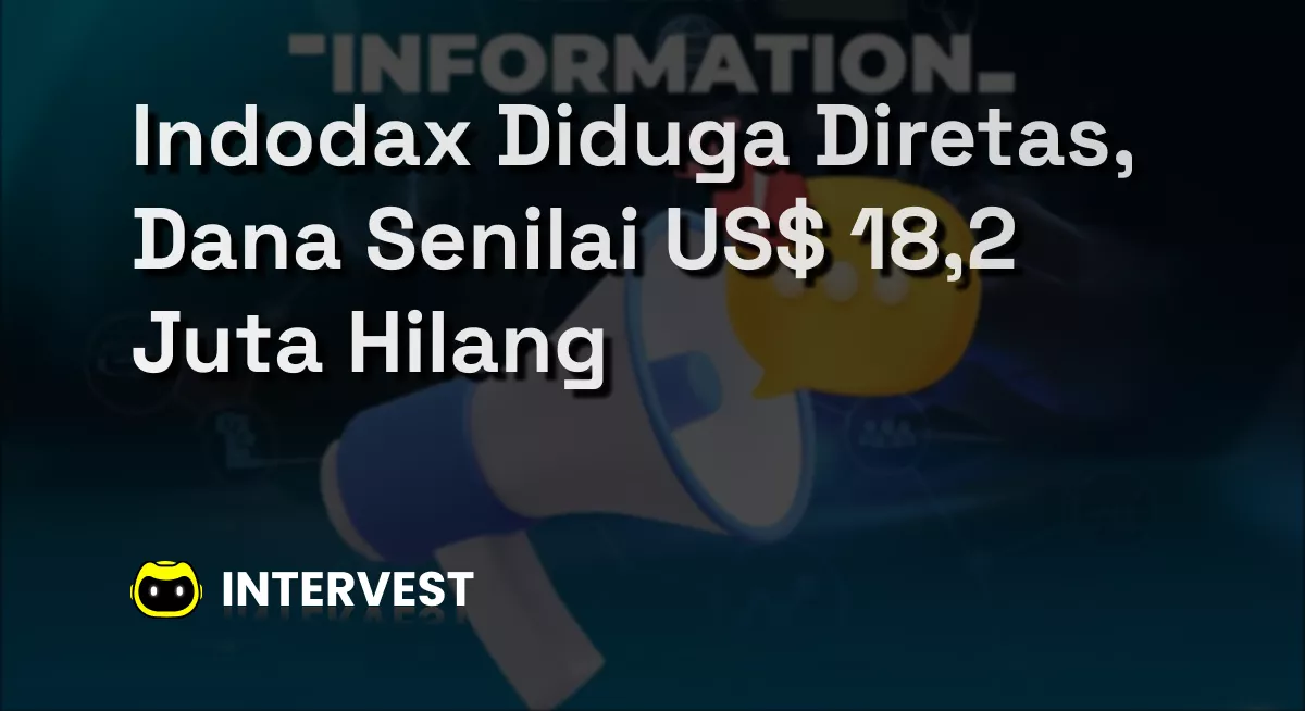 Indodax Diduga Diretas, Dana Senilai US$ 18,2 Juta Hilang Image's